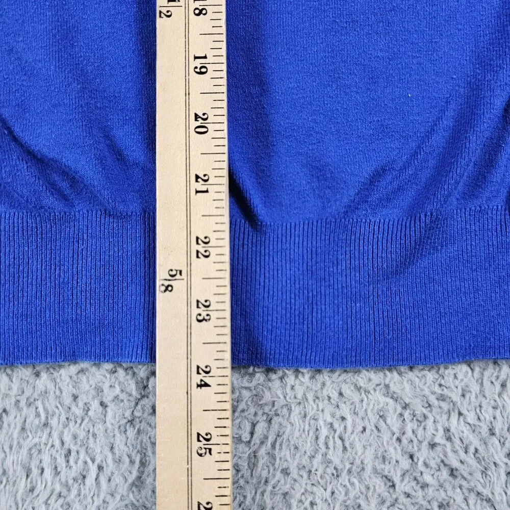 Vintage Polo Ralph Lauren Sweater Vest Mens Medium Blue Pima Pullover V Neck 90s